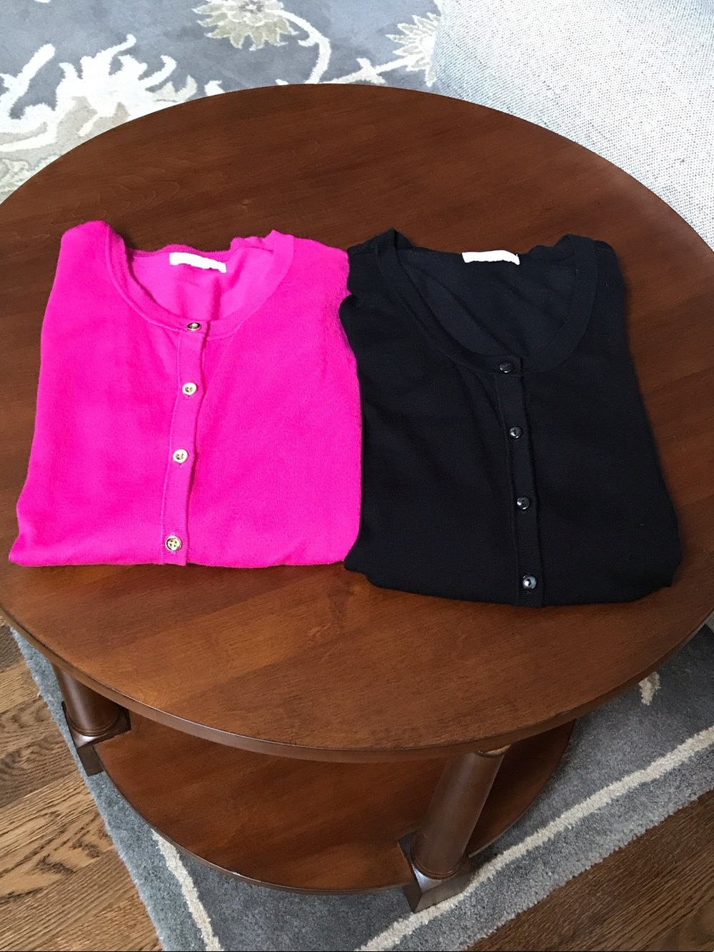 Charter Club Classic Knit Cardigans in Hot Pink and Black